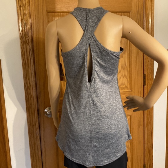 Wake Forest University- heather gray v neck tank with keyhole & crisscross back - Picture 4 of 9
